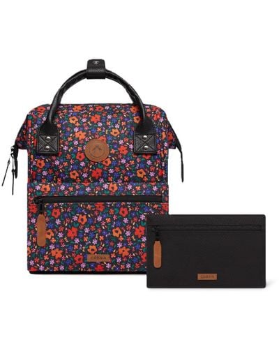 Cabaïa Adventurer Backpack All Over Recycled Oxford Printed Small Maupiti - Red
