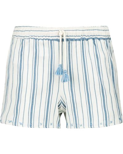 Boutique Kaotique Moroccan Blue Stripped Beach Shorts.