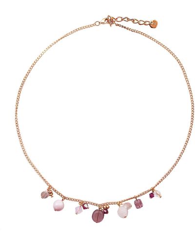 Nadia Minkoff Limit-ed Rose Pink Delicate Necklace - Metallic