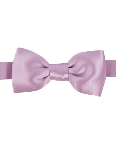 LE COLONEL Heather Silk Bow Tie - Purple