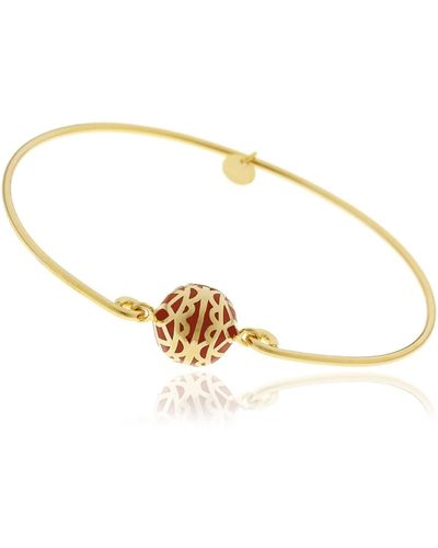 Georgina Jewelry Signature Day Of The Week Limited Edition Bracelet Orange Resin Sphere - Metallic