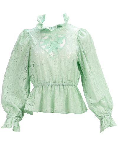 Kristinit Lace Sirsna Top - Green