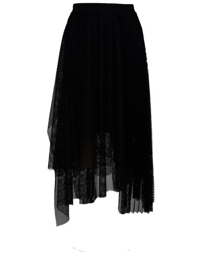 ARTISTA Dawn Mesh Pleated Skirt - Black