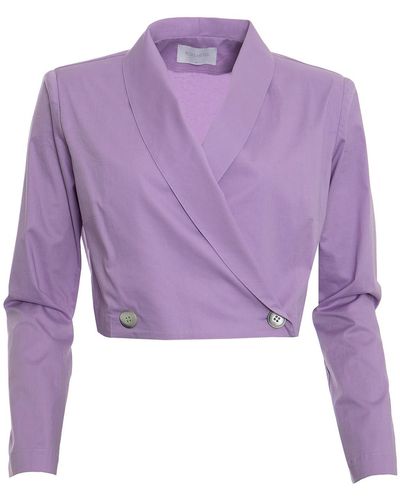 Roses Are Red Cropped Blazer Lilac - Purple
