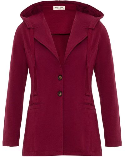 anou anou Hooded Jacket Cherry - Red