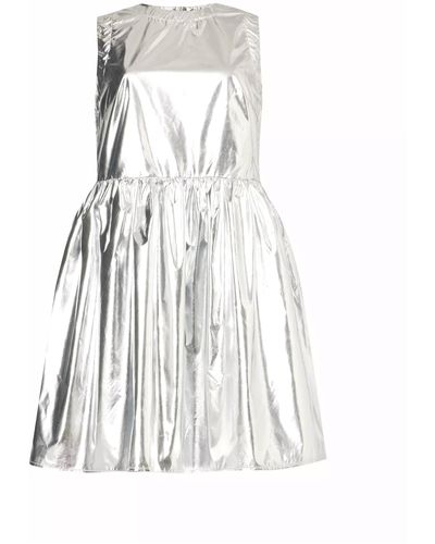 Amy Lynn London Metallic Mini Dress - White
