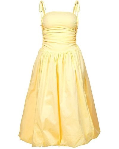 Amy Lynn Alexa Yellow Puffball Dress - Metallic