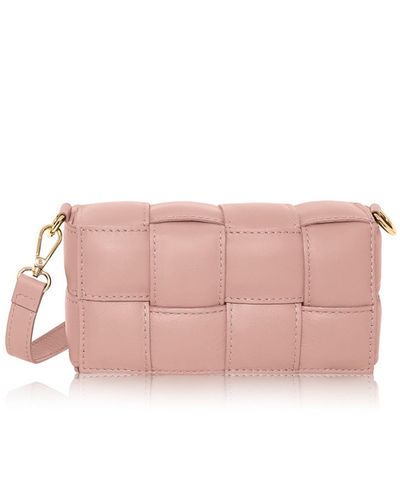 Betsy & Floss Serena Woven Crossbody Handbag In Blush - Pink