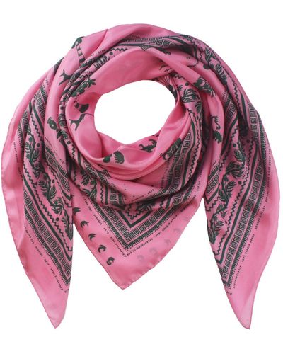 Klements Silk Scarf In Ancient Hearts Pink