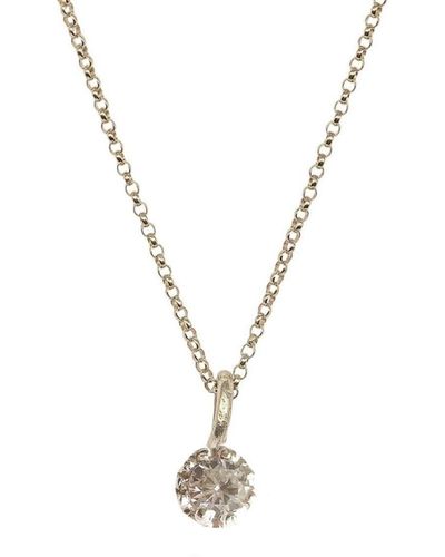 Lily Flo Jewellery Nova Brilliant Cut Lab Grown Diamond Pendant Necklace - Metallic