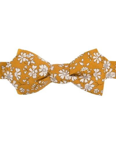 LE COLONEL Liberty Mustard Capel Bow Tie - Yellow