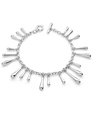 Lucy Quartermaine Multi Drop Bracelet - Metallic