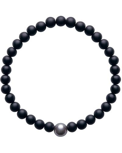 Ora Pearls Aro Tahitian Pearl & Matt Onyx Bracelet - Black