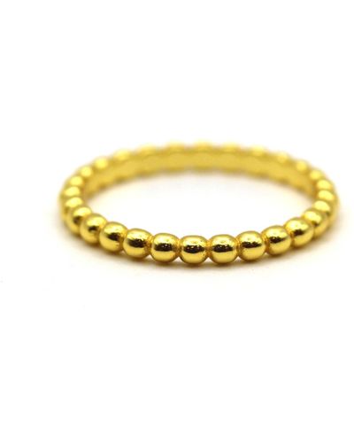 VicStoneNYC Fine Jewelry Handmade Eternity Beads Yellow Ring
