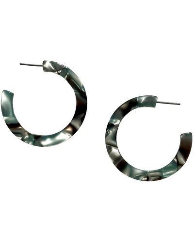 CLOSET REHAB Hoop Earrings In Abalone - Metallic