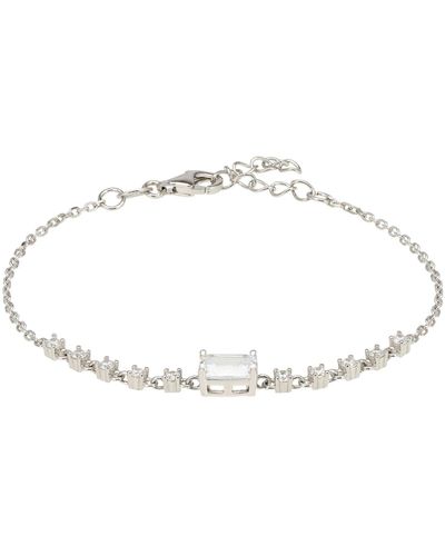 LÁTELITA London Claudia Gemstone Bracelet Silver Clear Quartz - Metallic