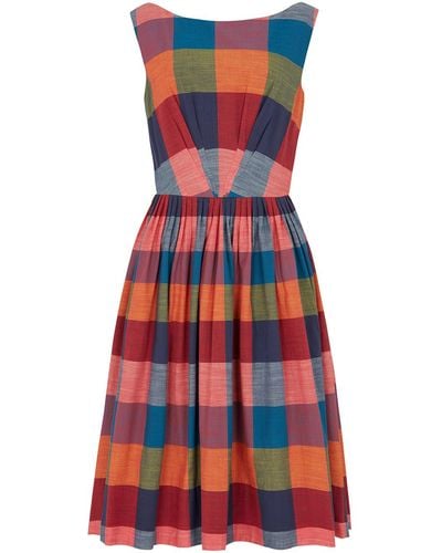 Emily and Fin Abigail Festival Plaid Dress - Red
