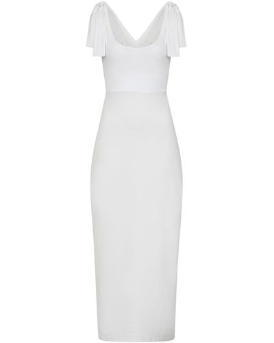 Sophie Cameron Davies Lace Back Cotton Maxi Dress - White