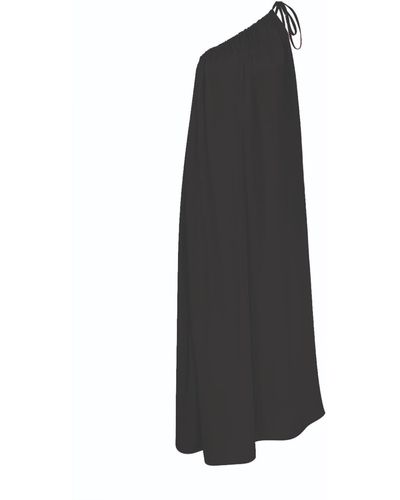 NAZLI CEREN Chrissy One-shoulder Maxi Dress In - Black
