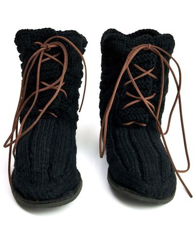 Peraluna Knitwear Ankle Boots - Black