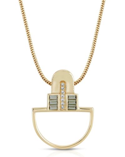 Glamrocks Jewelry Century Arc Pendant - Metallic
