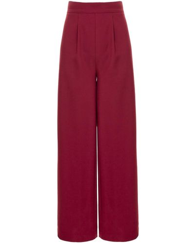 AVENUE No.29 Wide Leg Trousers - Red