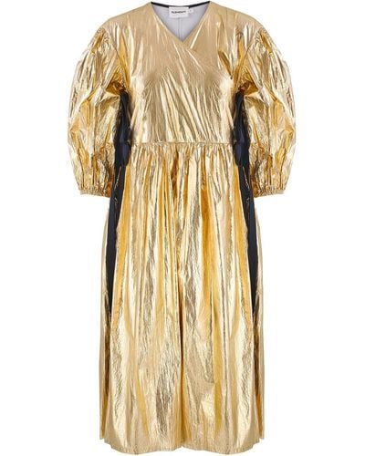 Klements Georgie Wrap Dress Disco Gold - Metallic