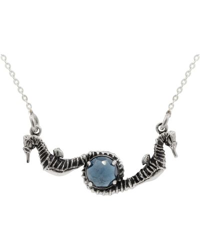 Lee Renee Seahorse Blue Topaz Necklace –