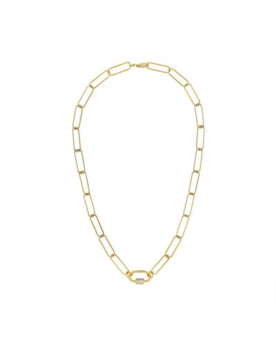 Olivia Le Cara Paperclip Necklace - Metallic
