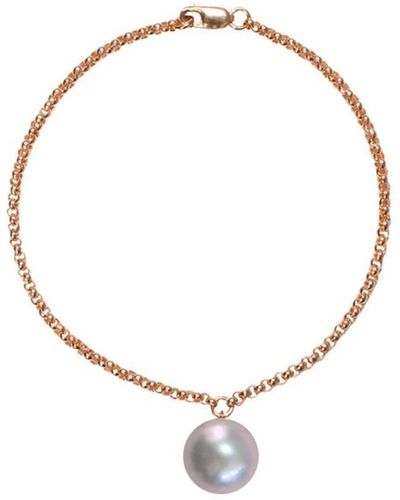 Ora Pearls Alba Grey Pearl Bracelet - Metallic