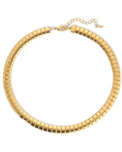 NAiiA Camila Herringbone Chain Necklace - Metallic