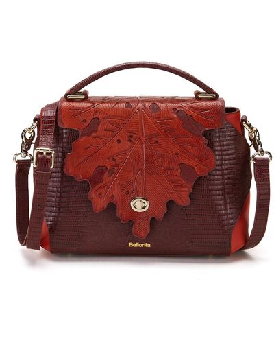 Bellorita Sycamore Satchel Leather Bag - Red