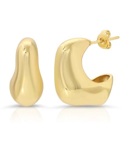 Glamrocks Jewelry Melt Hoop Earrings - Metallic