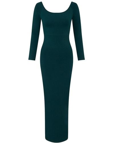 Manners London Baza Midi Dress In Forest - Green