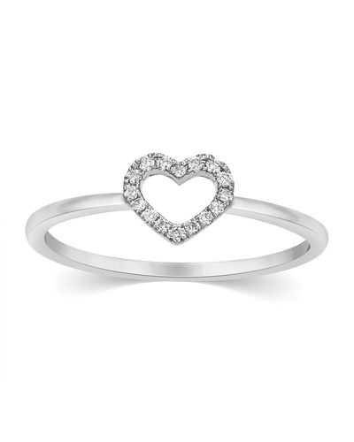 Artisan Heart Shape Pave Natural Diamond Ring In Solid 18k Gold Ring - Metallic