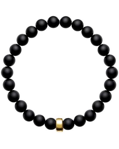 Ora Pearls Aro Onyx Bracelet Gold Bead-large - Black