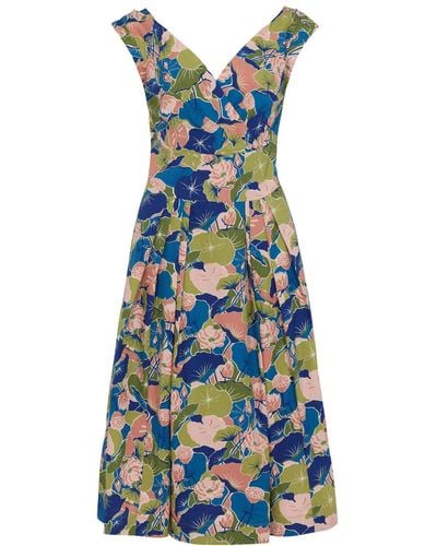 Emily and Fin Florence Lotus Flower Dress - Blue