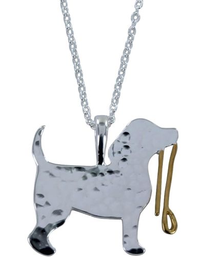 Reeves & Reeves Spot The Dog Sterling Silver Necklace - Metallic