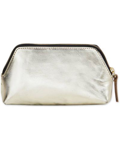 VIDA VIDA Neutrals / Leather Make Up Bag - Natural