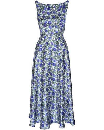 Sofia Tsereteli Botanica Evening Dress - Blue