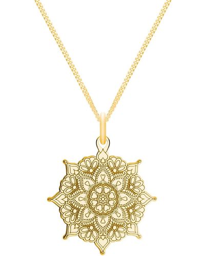 CarterGore Small Classic Mandala Pendant Necklace - Metallic