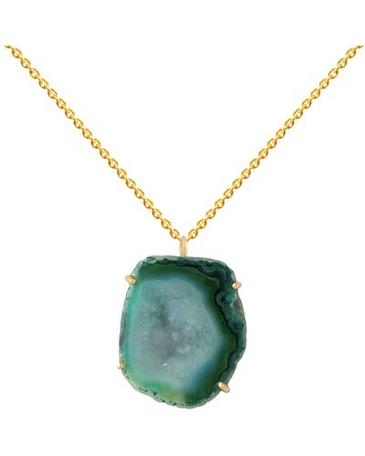Lavani Jewels Agate Zeus Necklace - Blue
