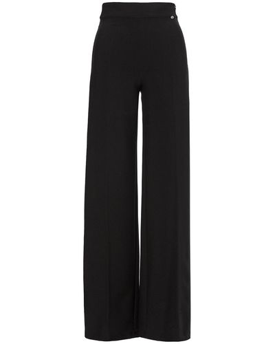 Nissa Crystal-embellished Cut-out Pants - Black