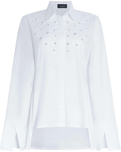 James Lakeland Pearl Detail Shirt - White