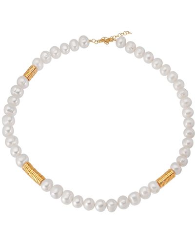 BY EDA DOGAN Mother Of Pearl St-tropez Necklace - Metallic