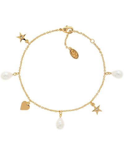 Emma Holland Jewellery Baroque Pearl Charm Bracelet - Metallic