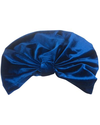 Jennafer Grace Royal Velvet Turban - Blue