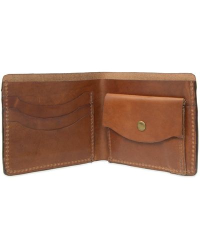 VIDA VIDA Luxe Tan Leather Wallet With Coin Pocket - Brown