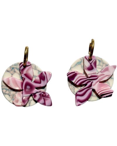 CLOSET REHAB Convertible Hoop Earrings In Petal Pusher - Pink