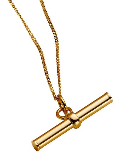 Posh Totty Designs Mini T Bar Necklace - Metallic